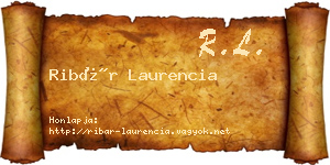 Ribár Laurencia névjegykártya
